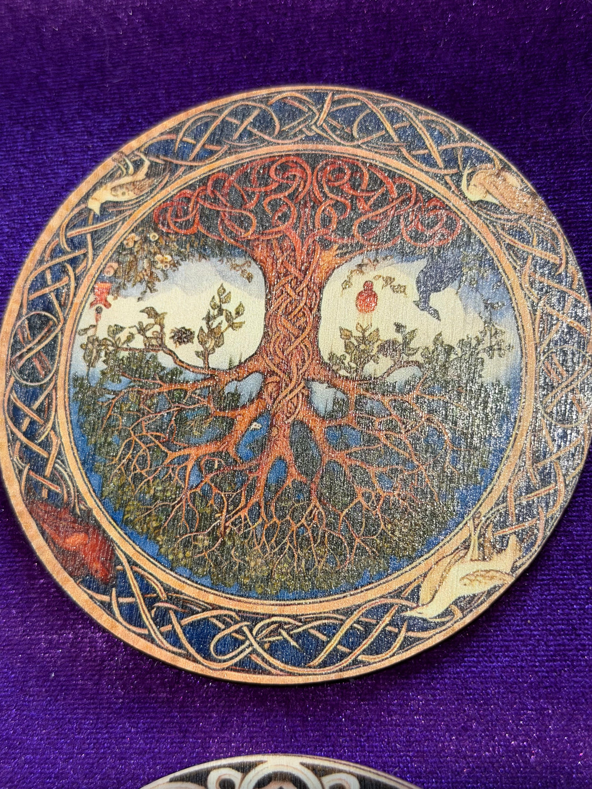 Tree of Life Wooden Coasters – Set of Four