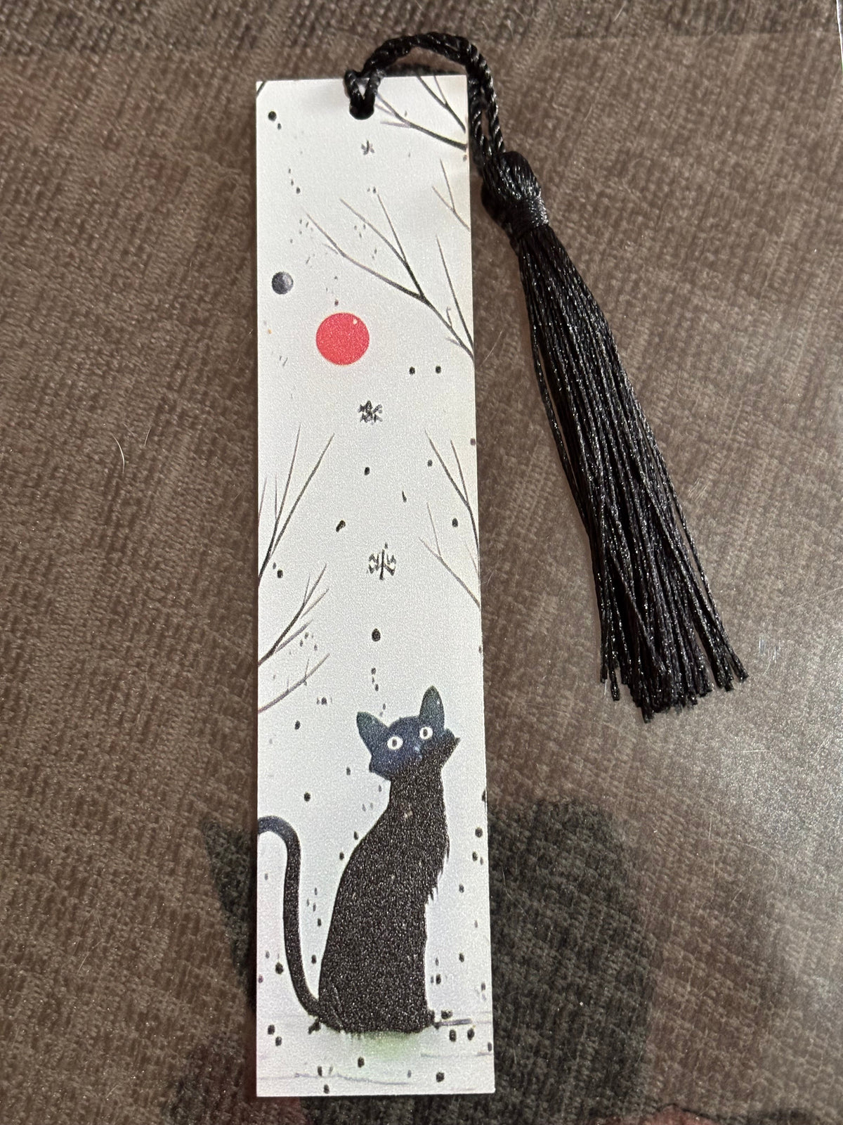 Acrylic Cat Bookmark With Silk Tassel