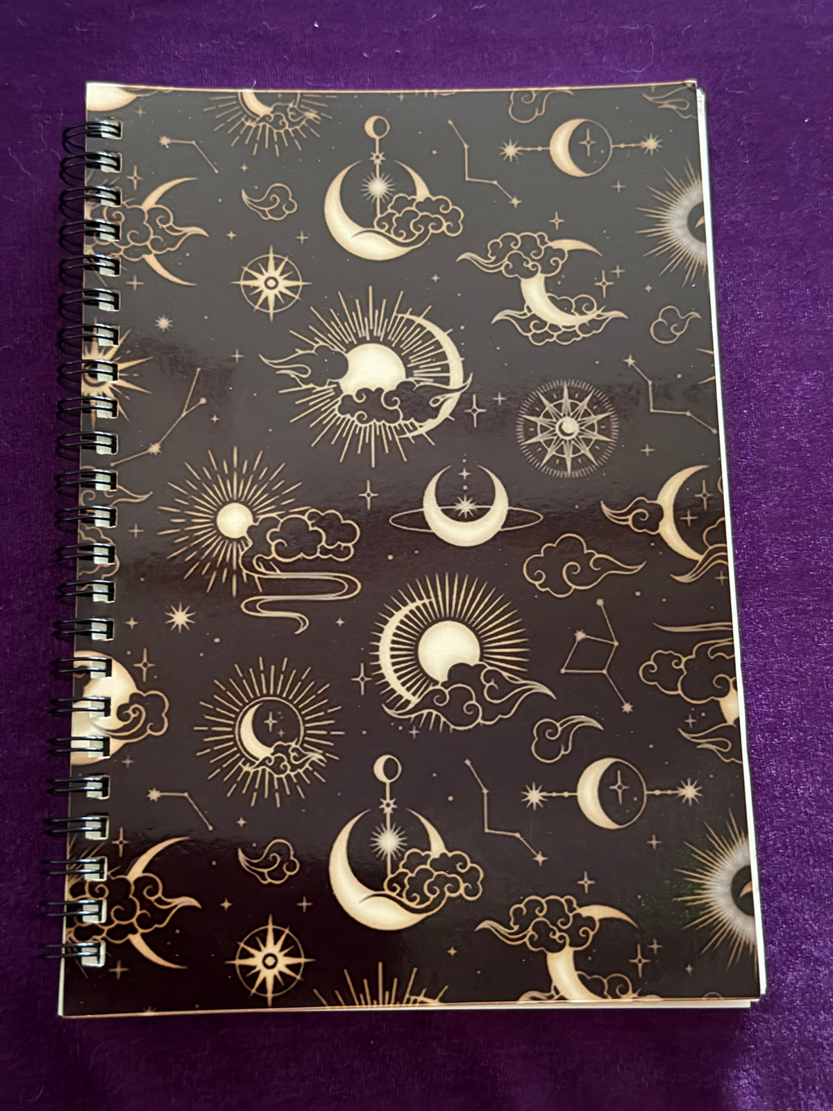 Celestial Moons – Sun, Moon & Stars Notebook