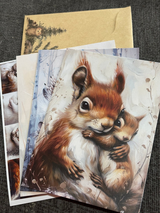 Woodland Animal Mini Print Gift Set (3 Prints)
