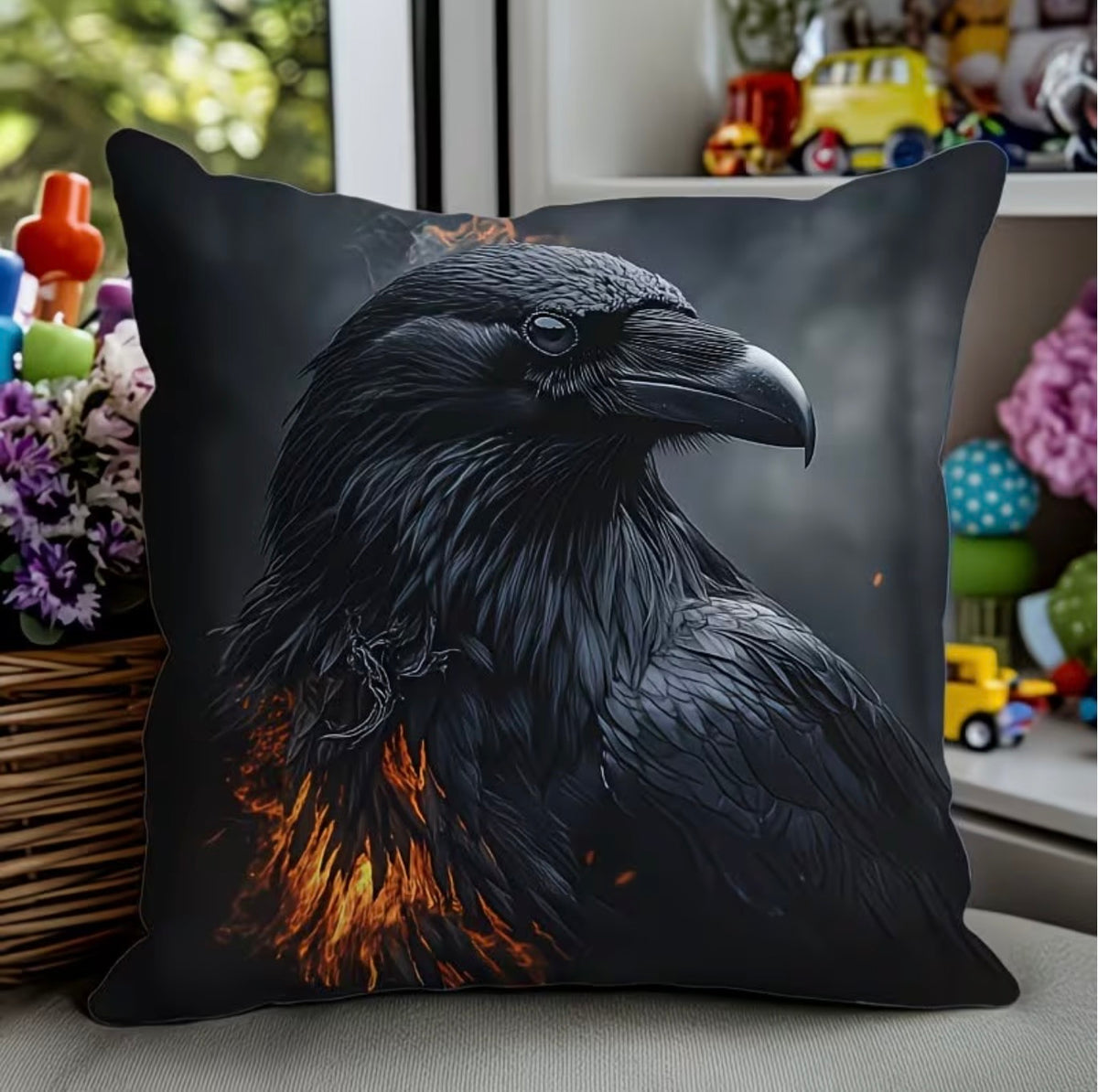 Ravenfire – Velvet Cushion Cover