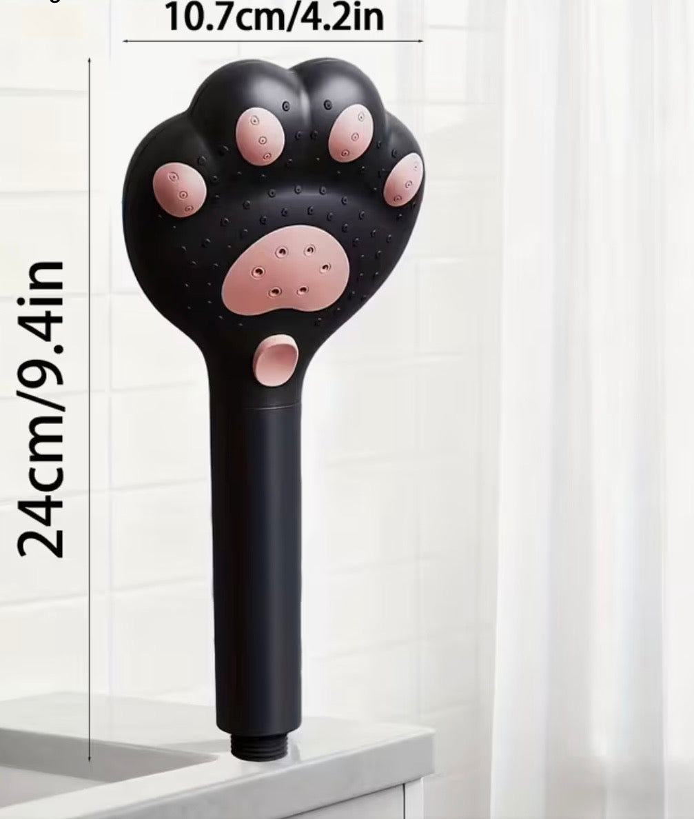 Black Cat Paw Filtered Shower Head