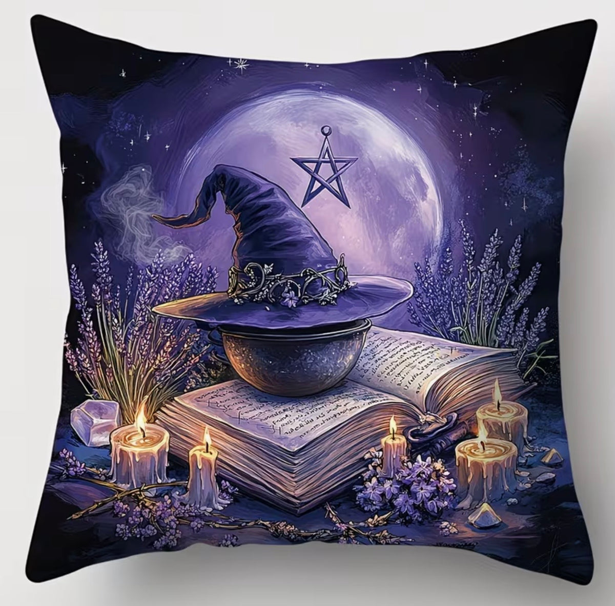 Moonlit Cauldron Cushion Cover