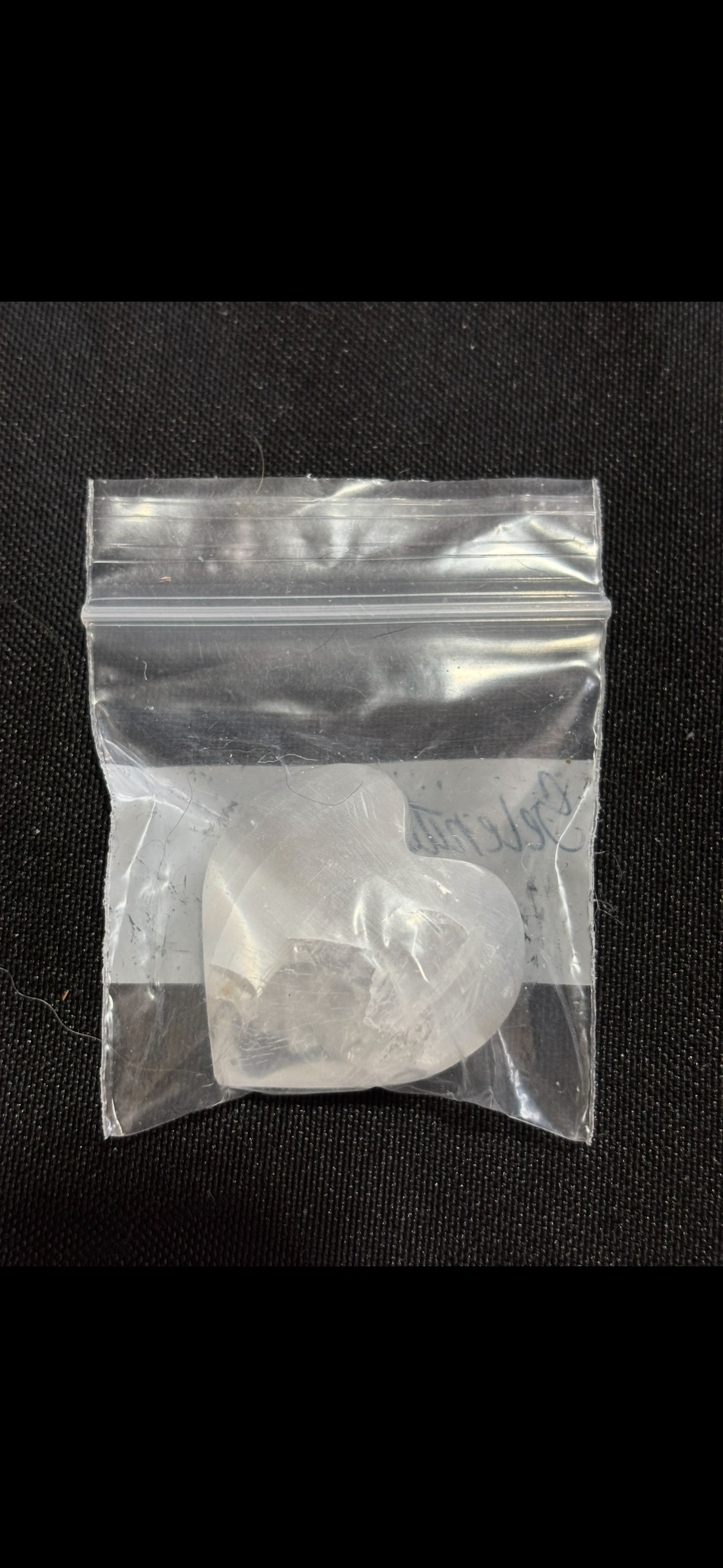 Selenite Crystal Heart – Polished White Gemstone