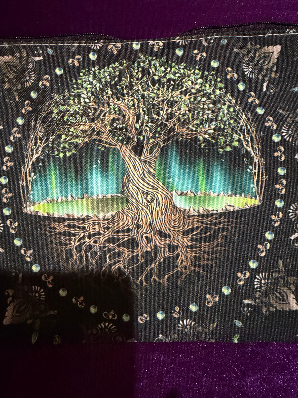 Tree of Life Aurora Zip Makeup Bag