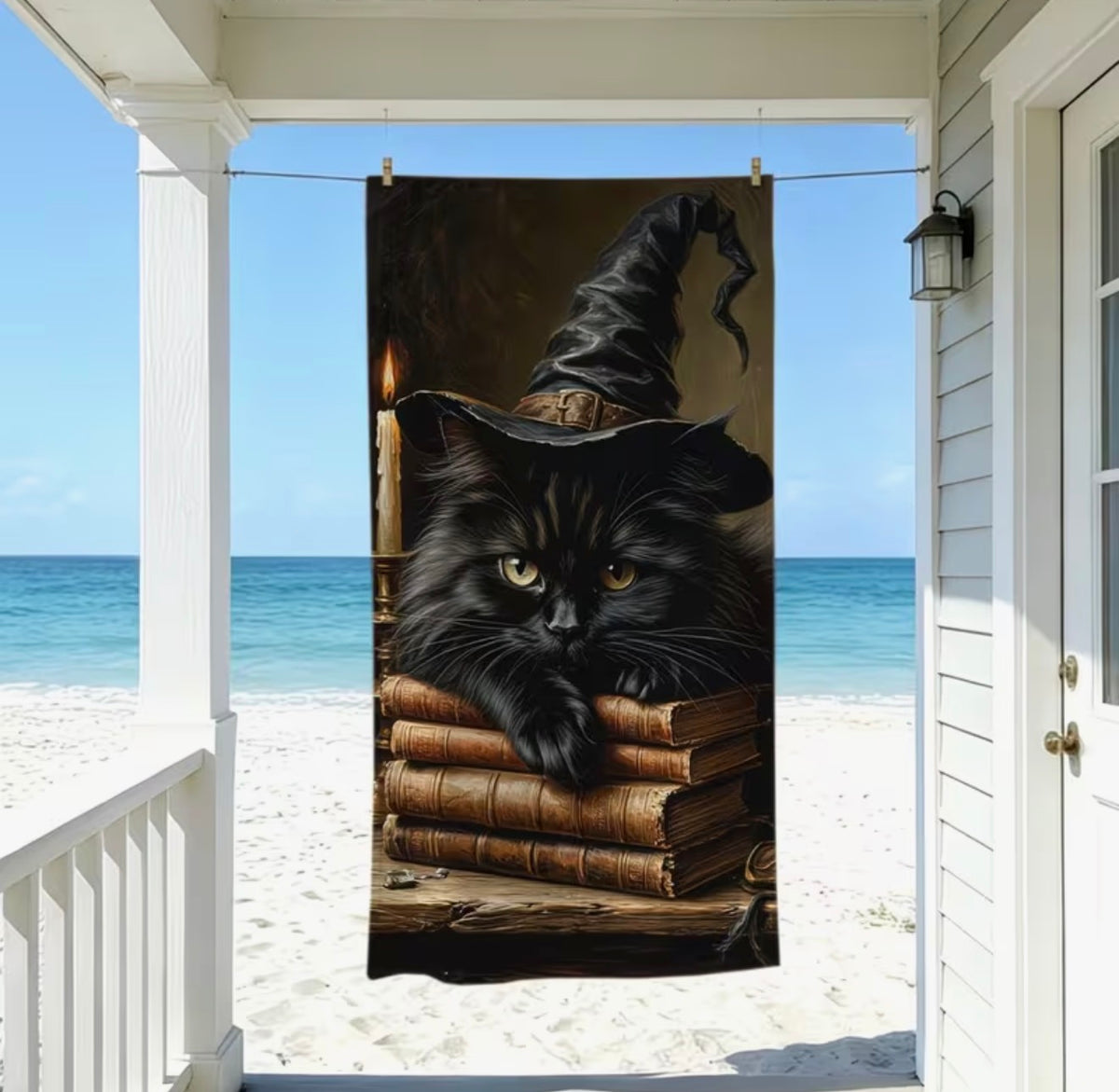 Black Magic – Gothic Cat Bath & Beach Towel