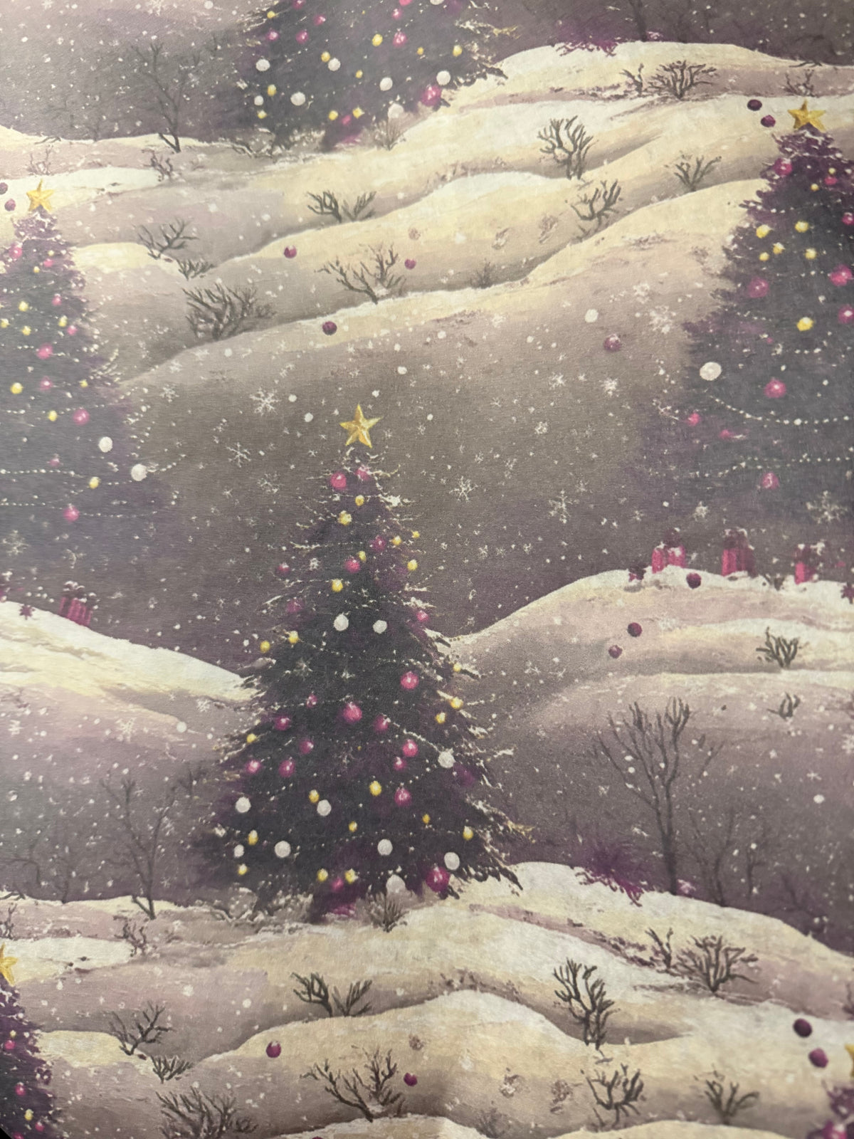 Lilac Snowdrift Christmas Wrapping Paper — 5 Metre Roll