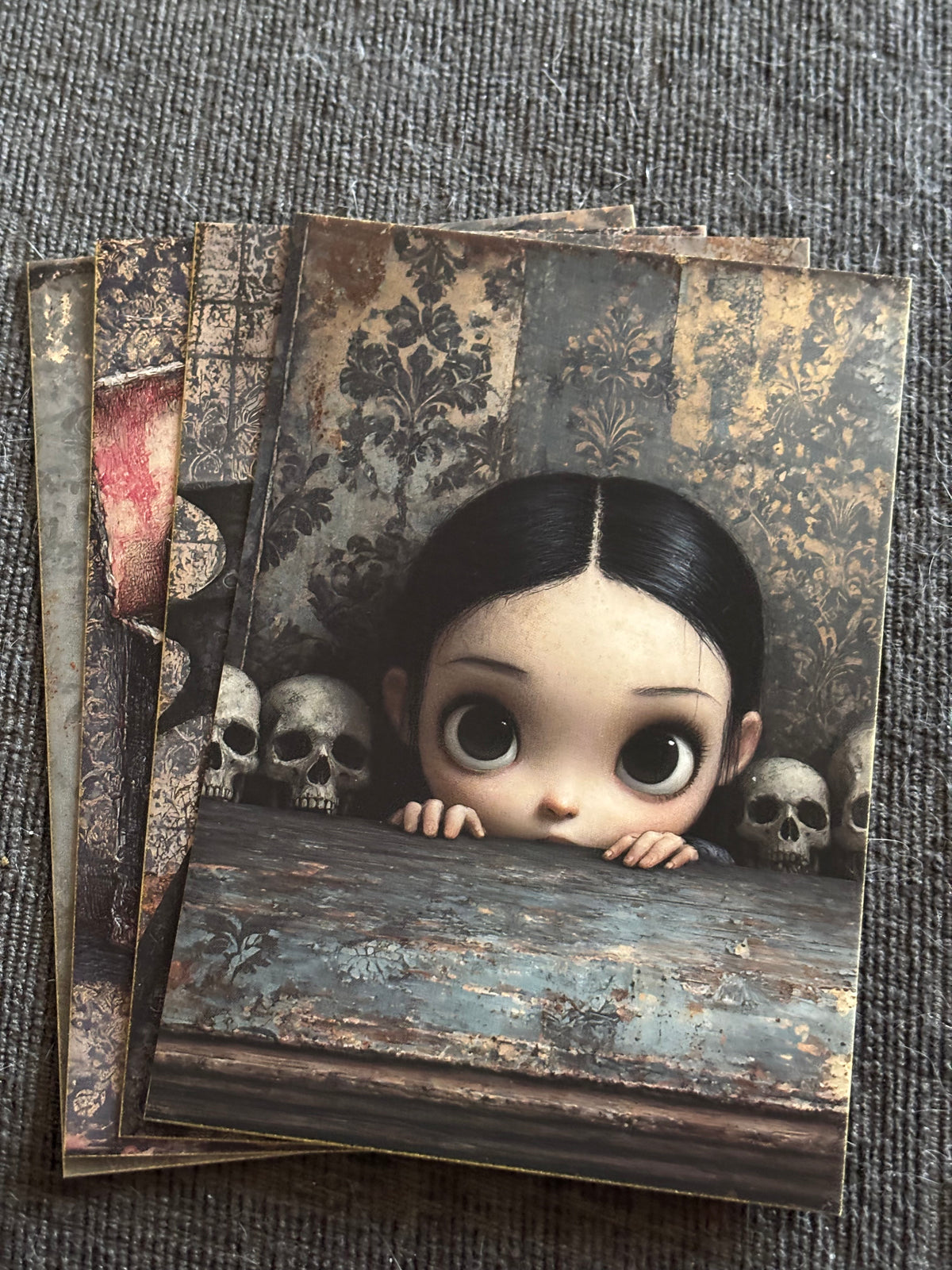 Gothic Doll Mini Art Print Set (4 Pack)