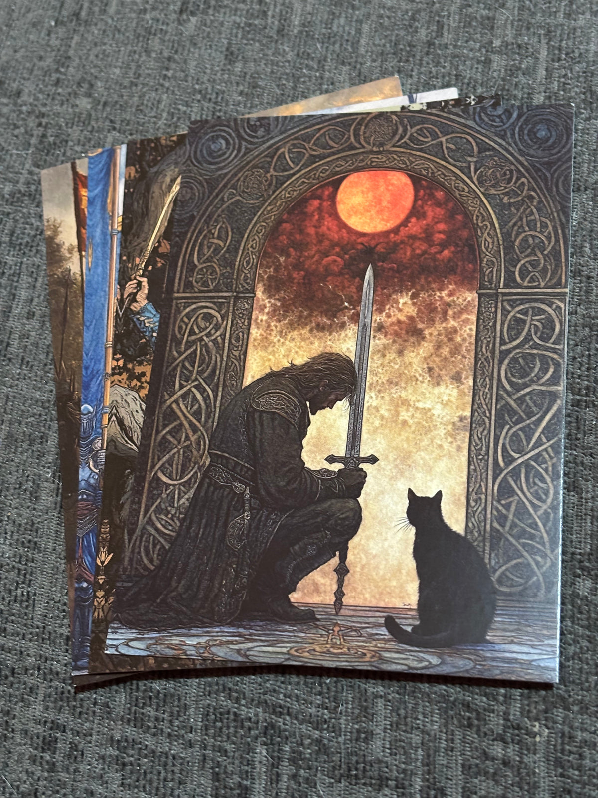 Medieval Wizards & Knights Postcard Set (4 Cards) | Fantasy Art A6 Postcards