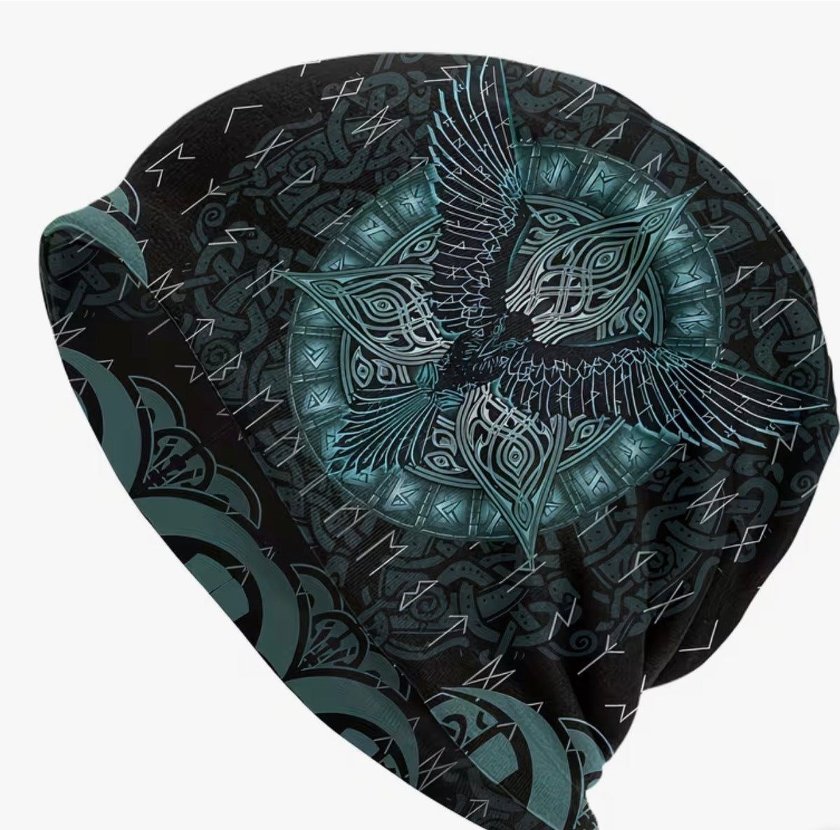 Viking Raven Rune Beanie
