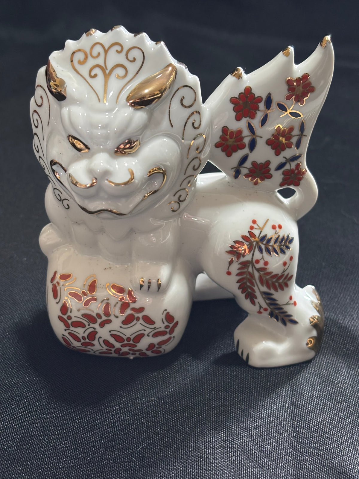 Vintage Japanese Imari Ware Shishi Temple Lion – Gilt Porcelain