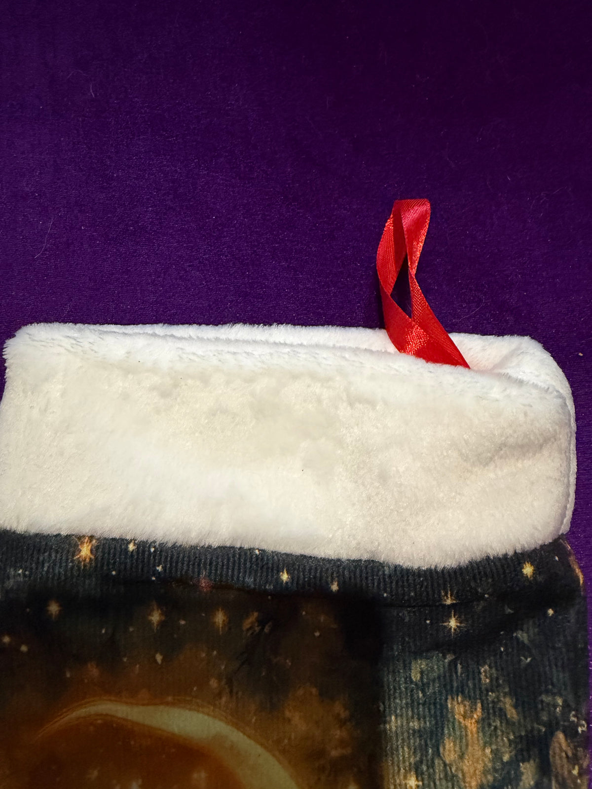 Midnight Bats Velvet Yule Stocking