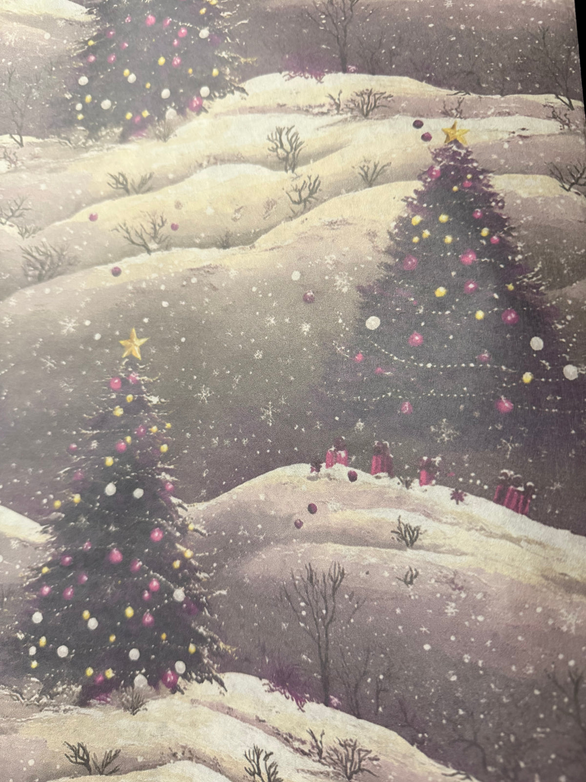 Lilac Snowdrift Christmas Wrapping Paper — 5 Metre Roll