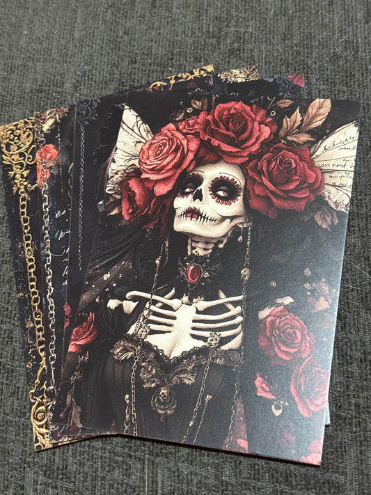 Sugar Skull Mini Art Print Set (4 Pack)