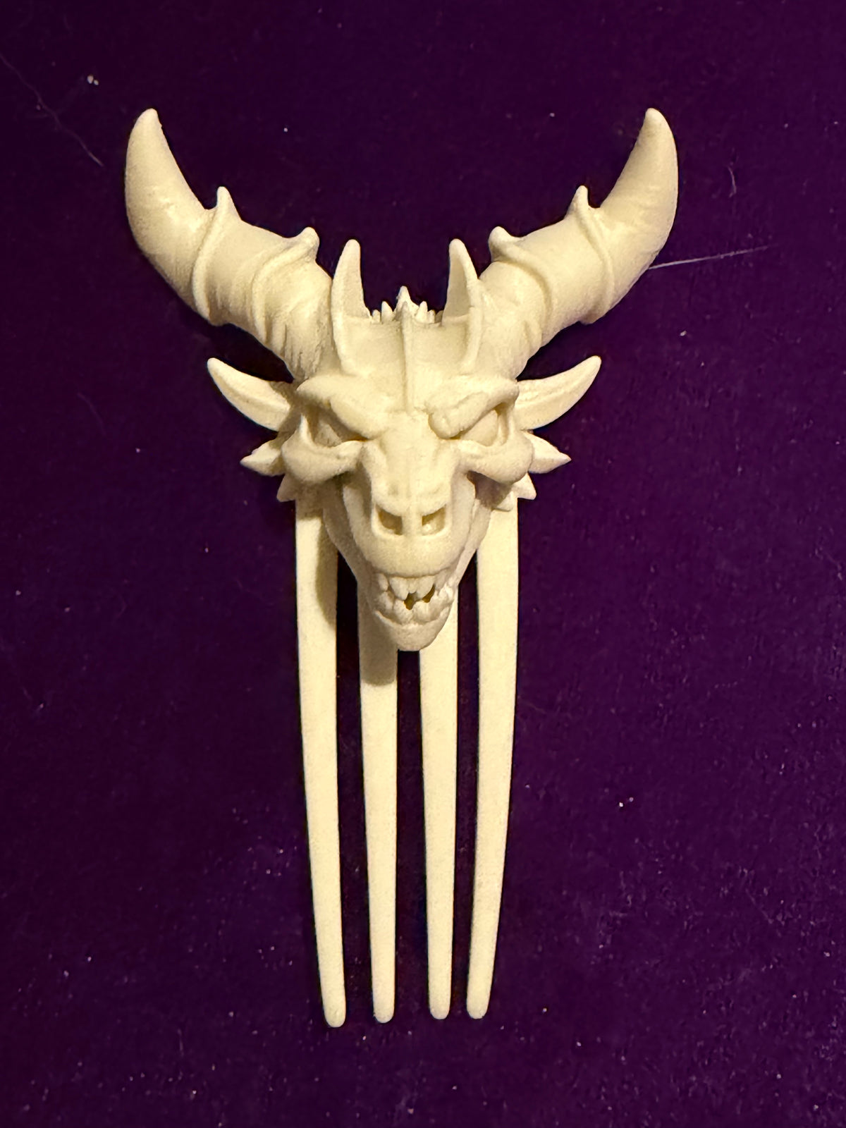 Gothic Horned Dragon Hair Comb