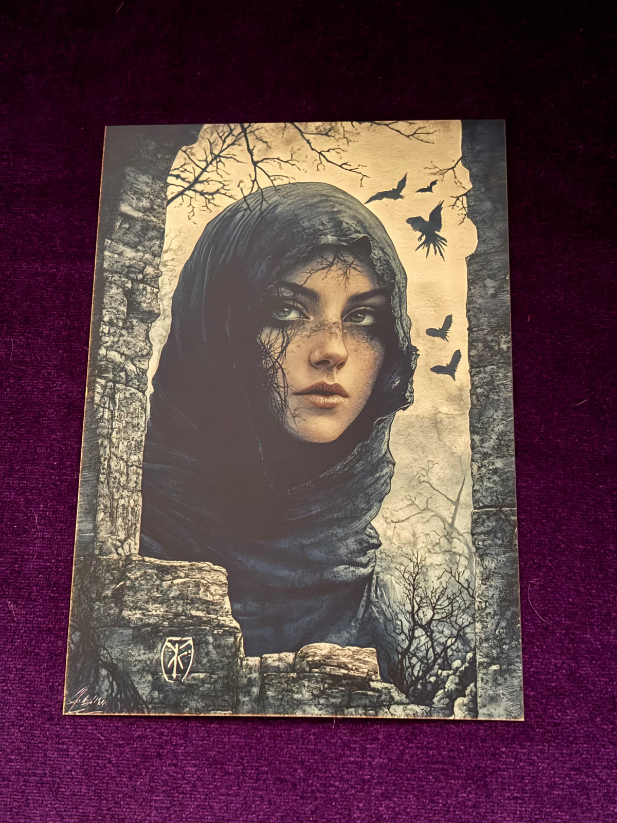 Gothic Moonlit Ruins Mini Print Set – Set 4