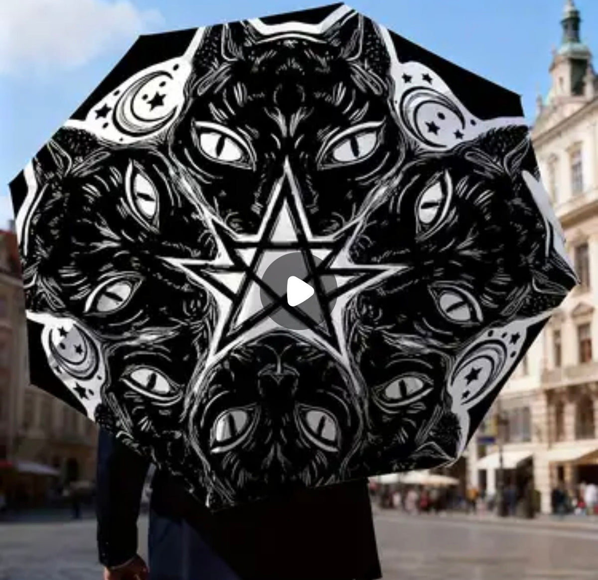 Familiar Circle Automatic Umbrella