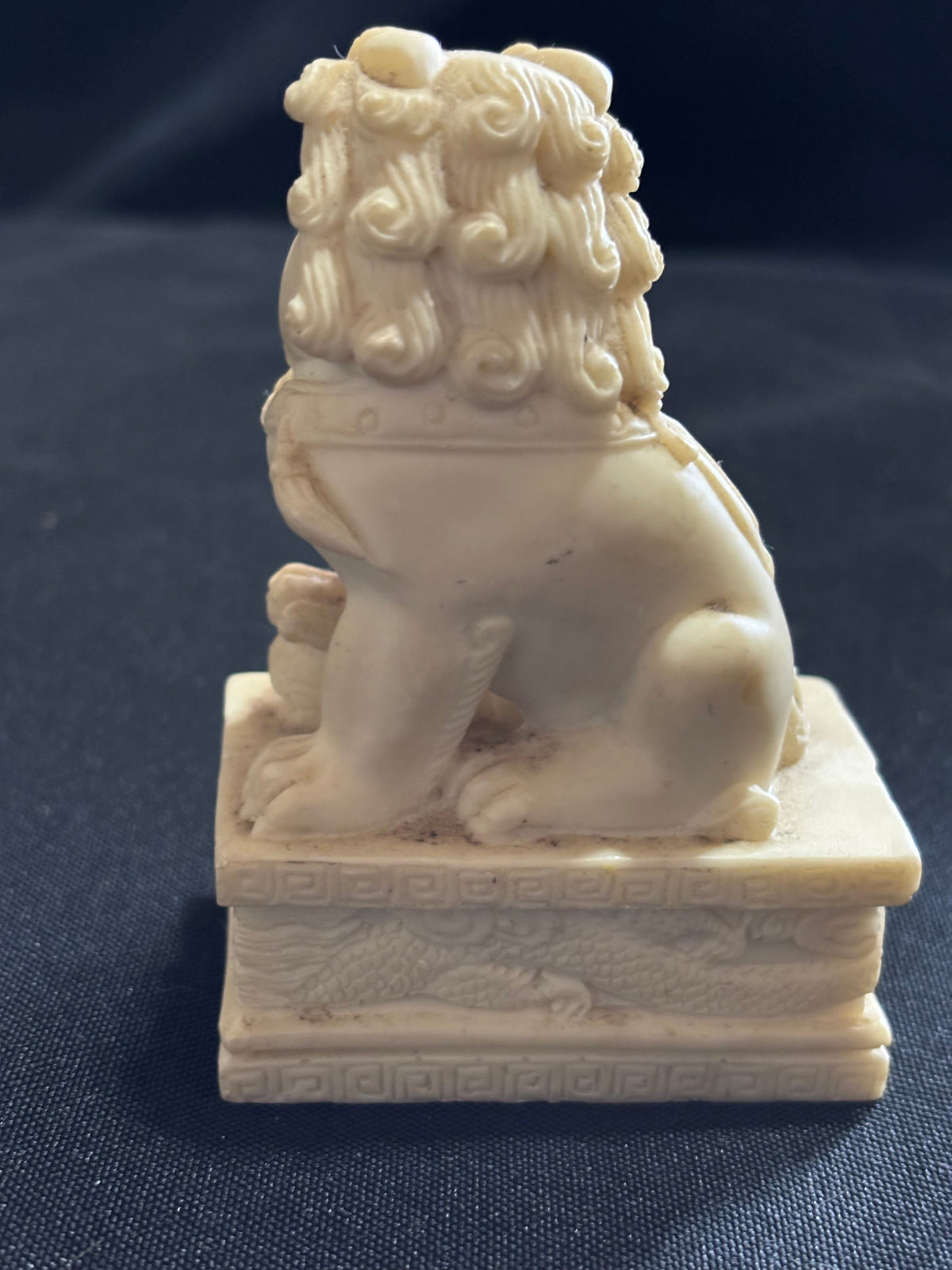 Small Vintage Chinese Carved Soapstone Foo Dog Guardian Lion