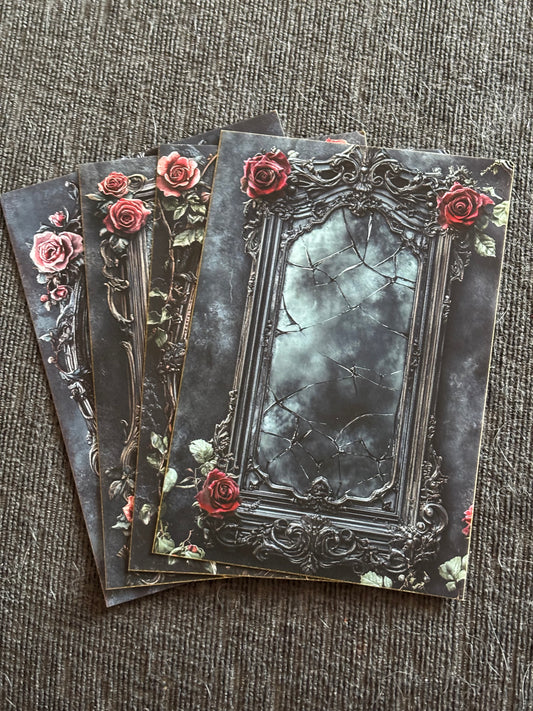 Gothic Mirror Mini Art Print Set (4 Pack)
