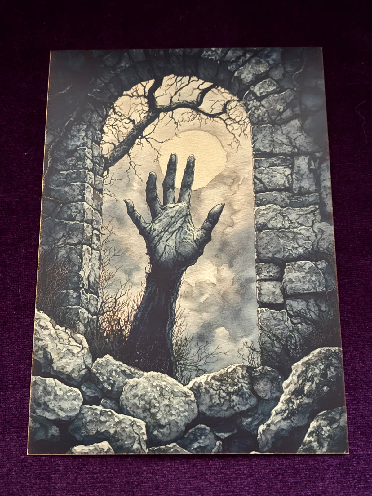 Gothic Moonlit Ruins Mini Print Set – Set 3