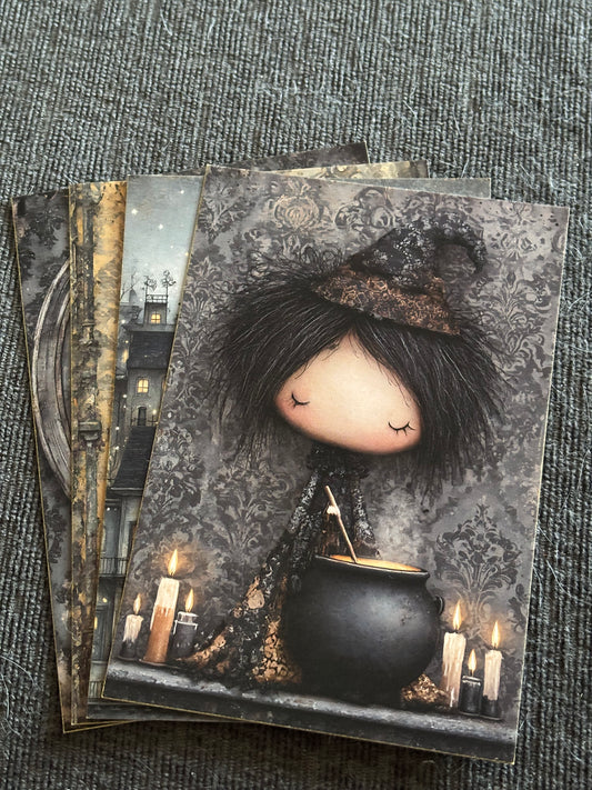 Gothic Doll Mini Art Print Set (4 Pack)