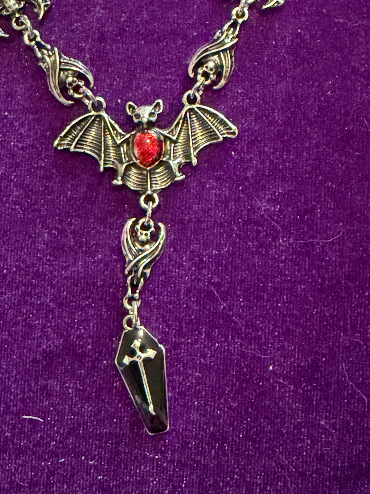 Blood Bat Gothic Back Necklace