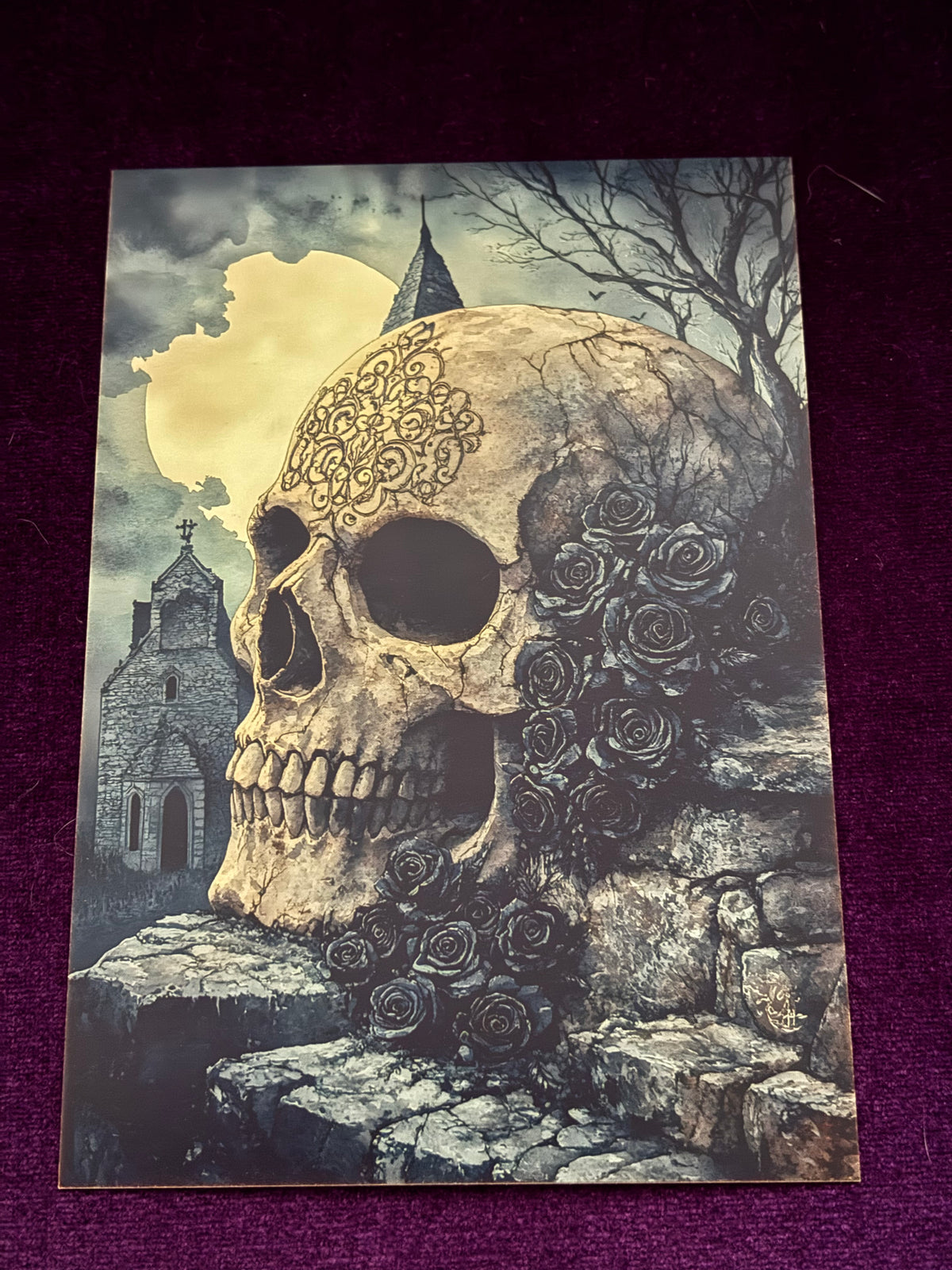 Gothic Moonlit Ruins Mini Print Set – Set 3