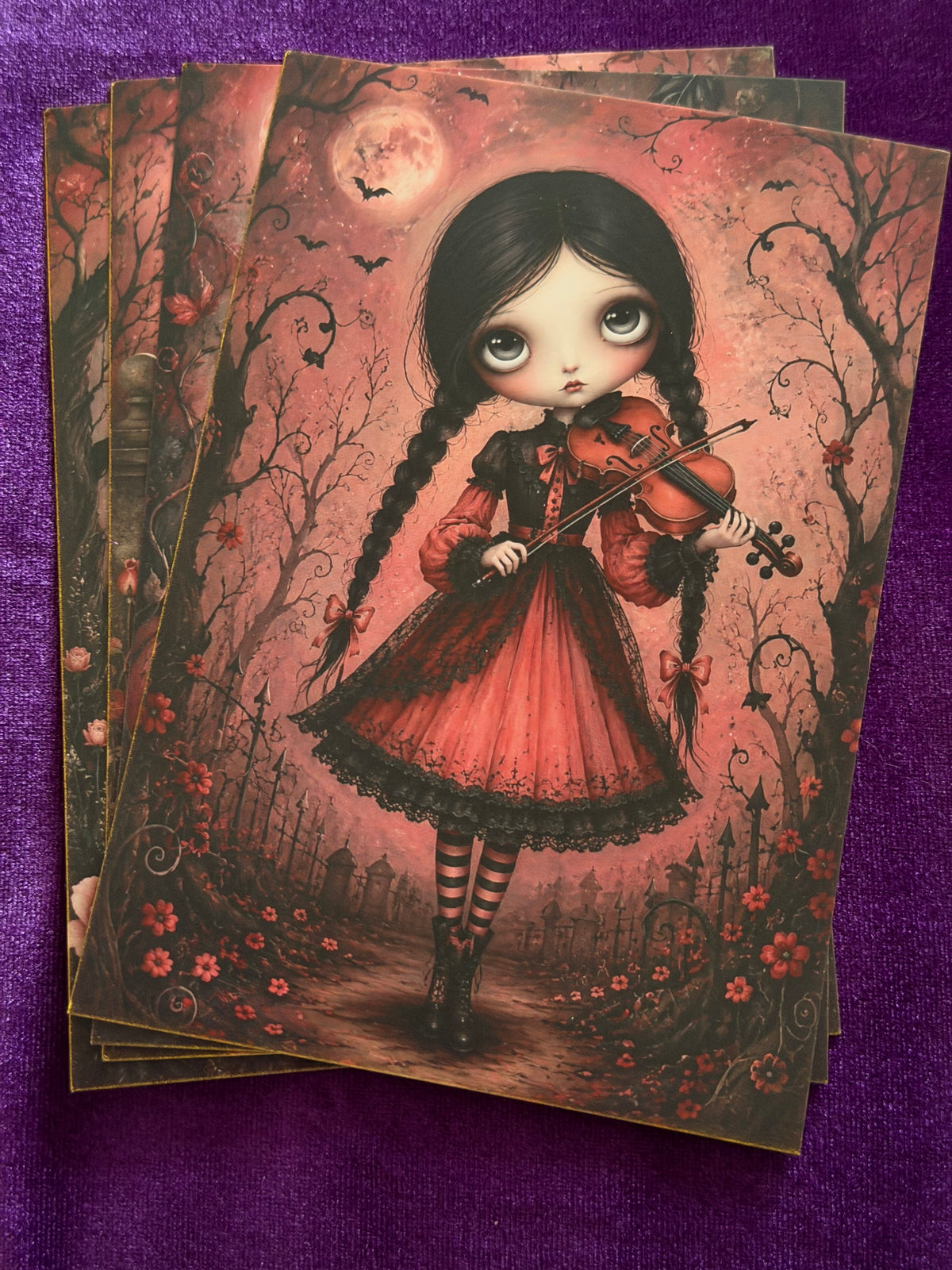 Crimson Moon Mini Art Prints – Set 3