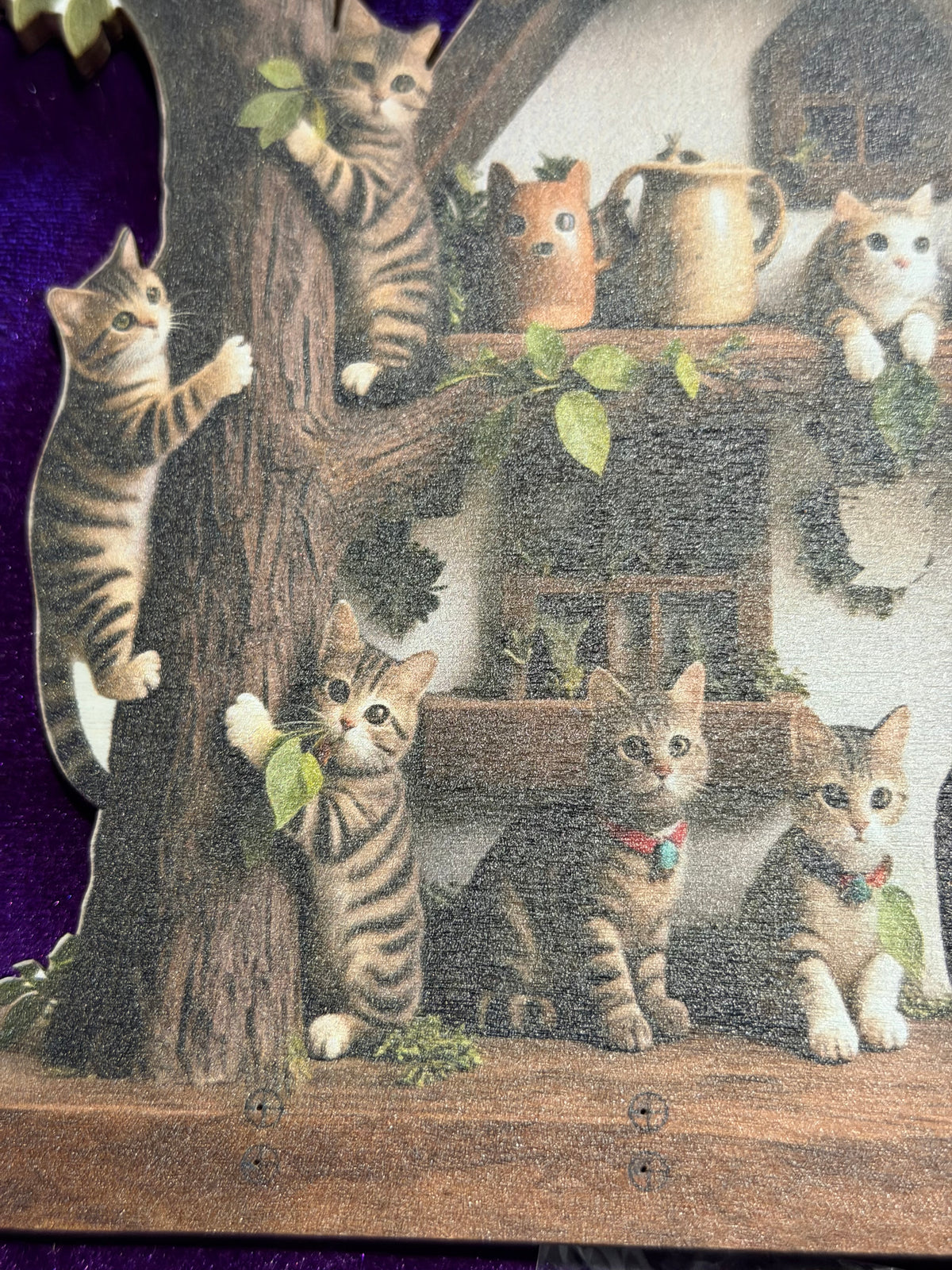 Cats at Home Wall-Mounted Key Holder