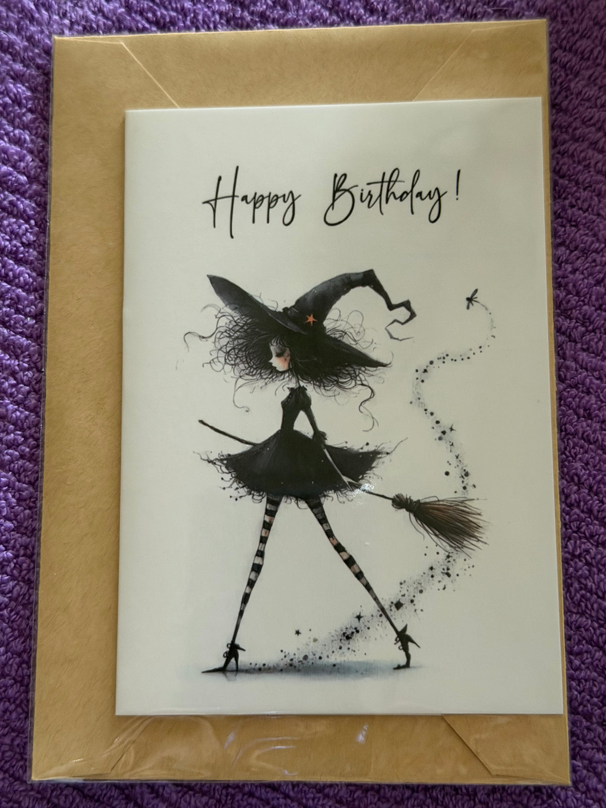 Dancing Witch Birthday Card