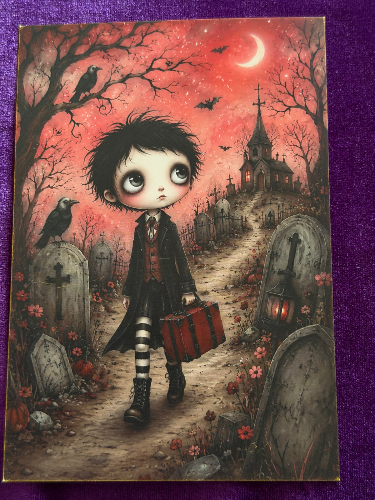 Crimson Moon Mini Art Prints – Set 1