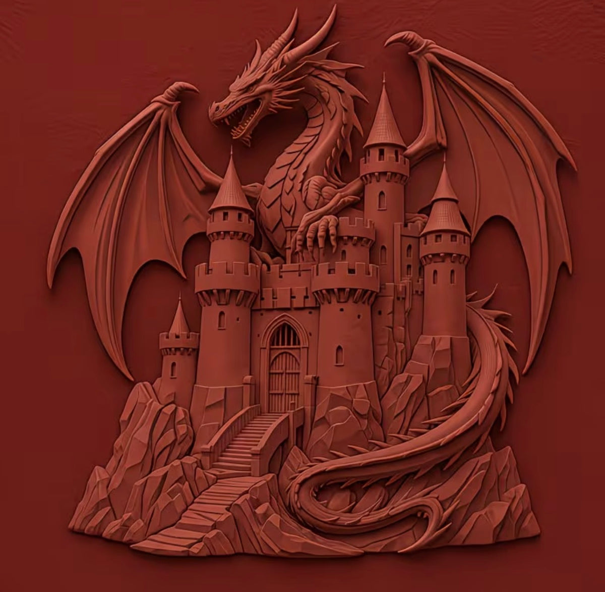 Dragon Castle Clay Texture Roller