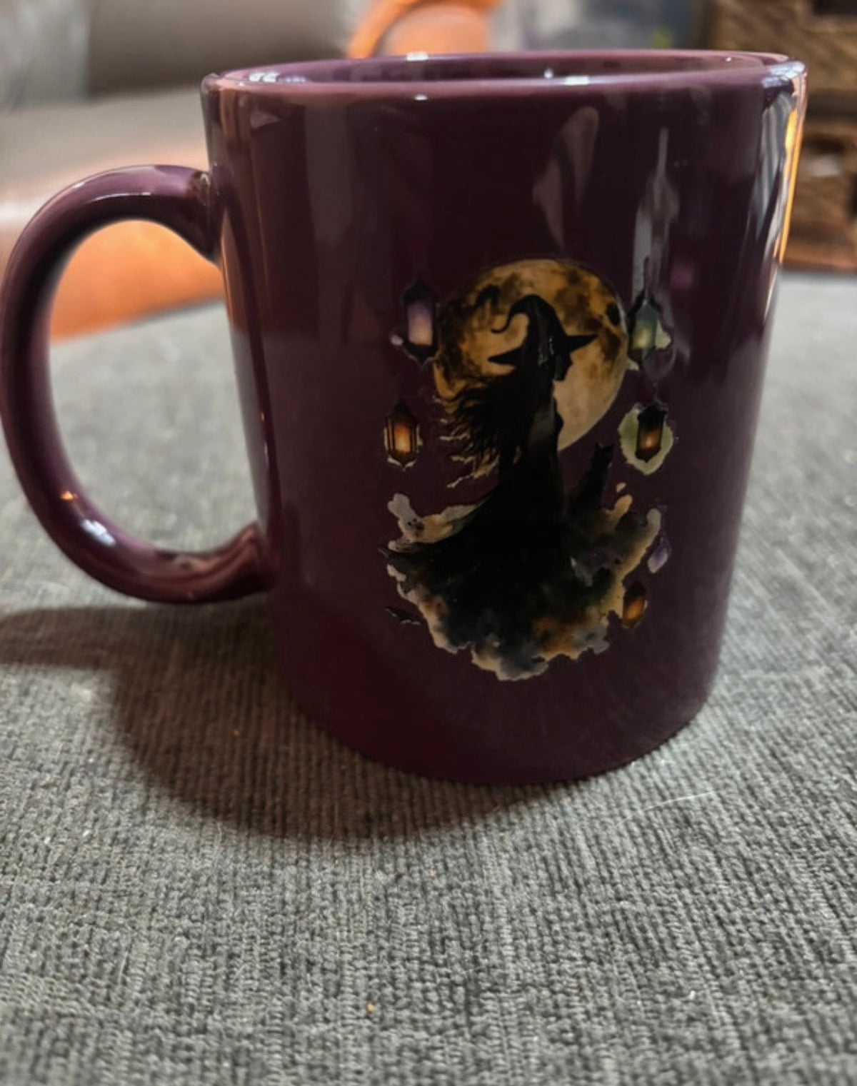 Purple Moon Witch Ceramic Mug