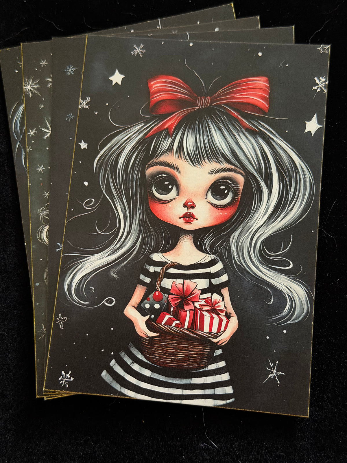 Dark Christmas Dolls Mini Print Set