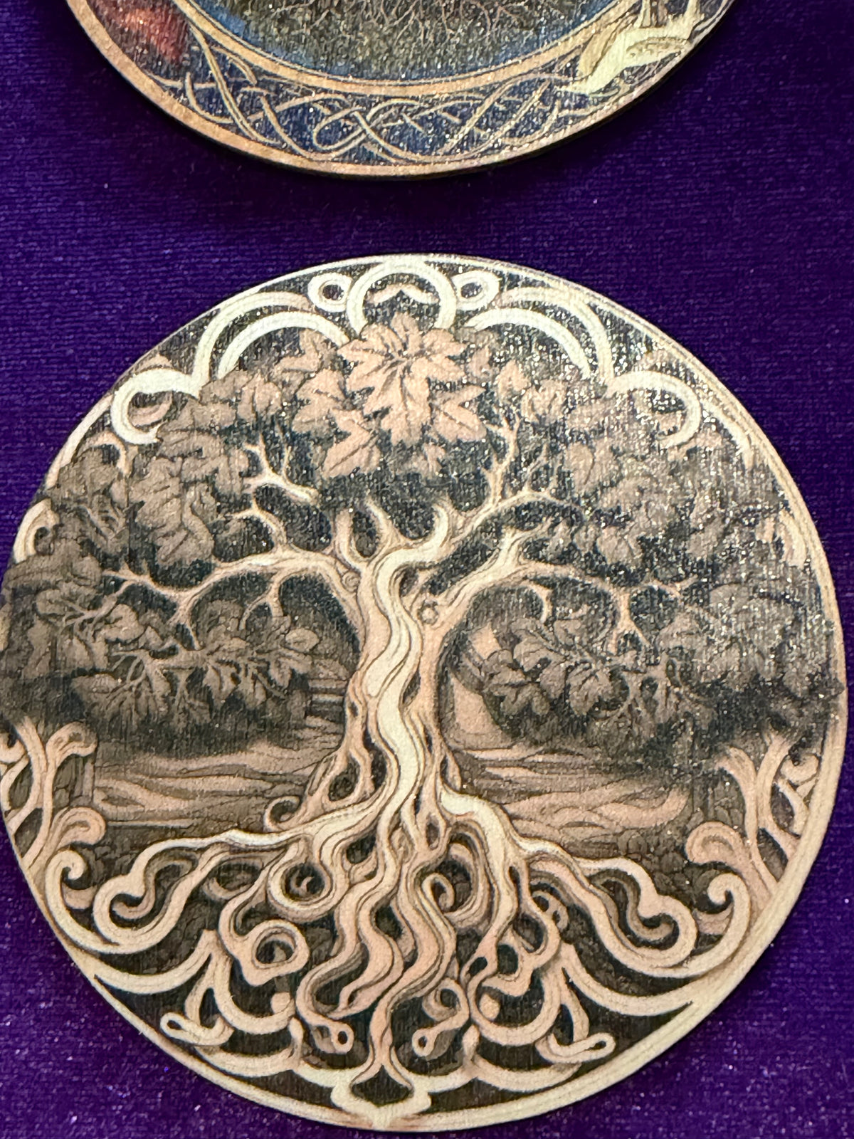 Tree of Life Wooden Coasters – Set of Four