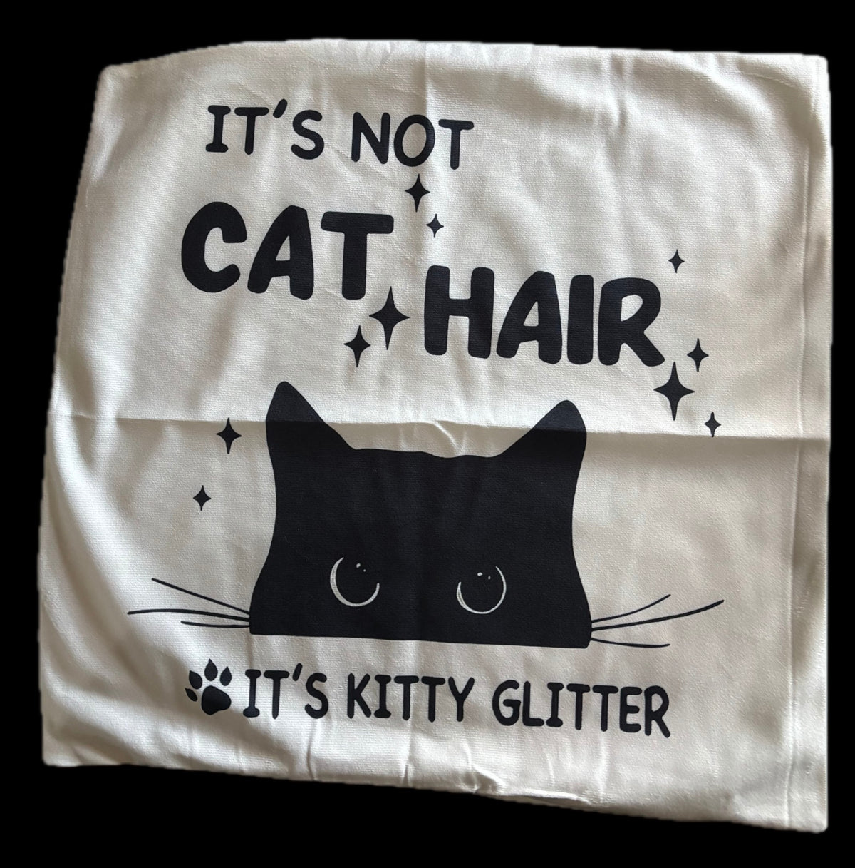It’s Not Cat Hair, It’s Kitty Glitter Velvet Cushion Cover – 45 x 45cm