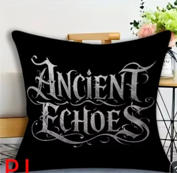 Ancient Echoes Gothic Polyester Cushion Cover – 45 × 45cm