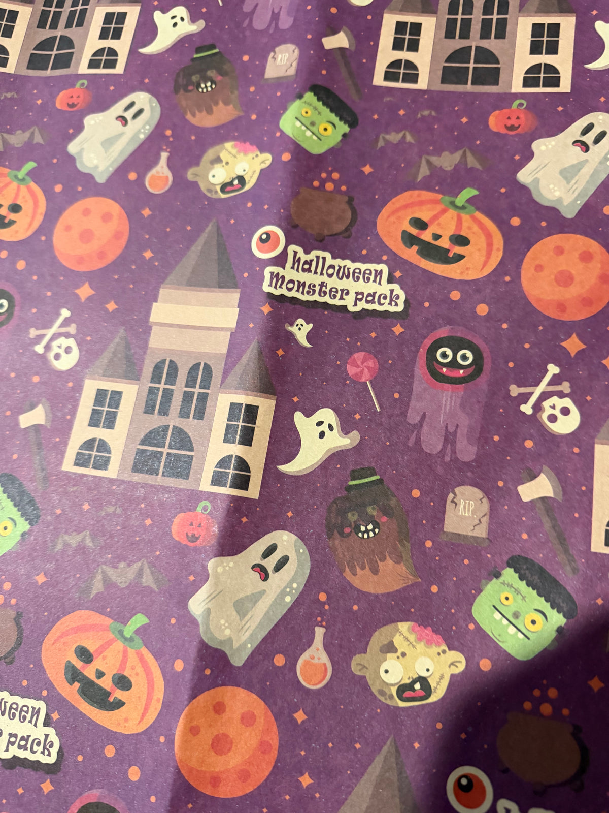 Halloween Monster Pack Wrapping Paper — 2 Sheet Pack