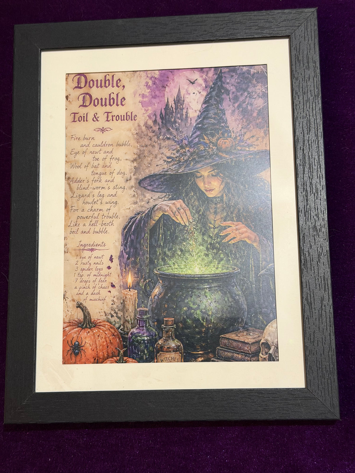 Sleepy Hollow – Double, Double Toil & Trouble Framed Print