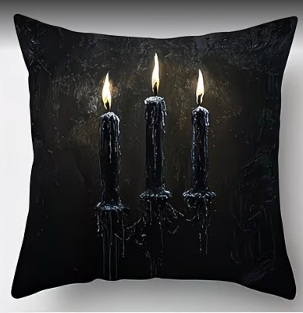 Black Flames Cushion Cover