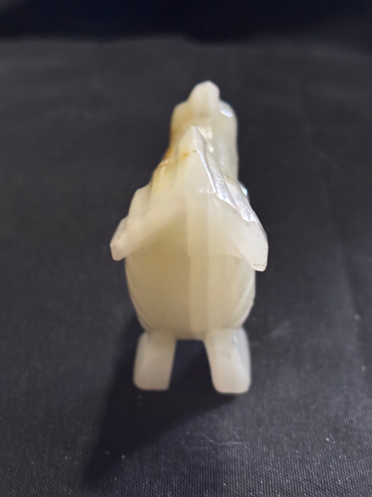 Vintage Carved Onyx Cockerel Figurine