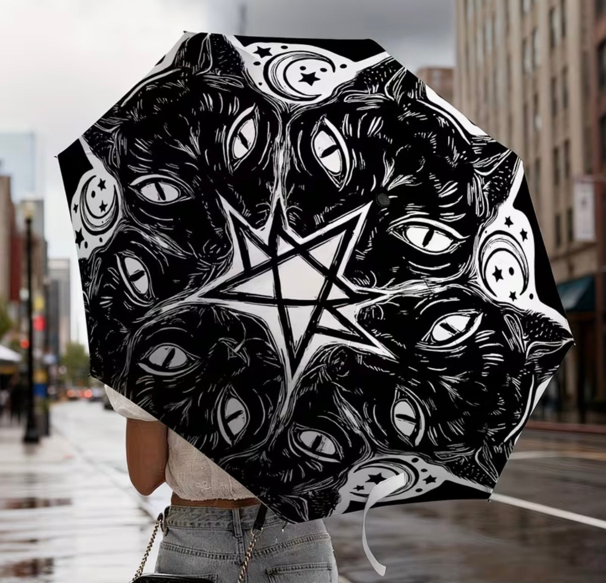Familiar Circle Automatic Umbrella