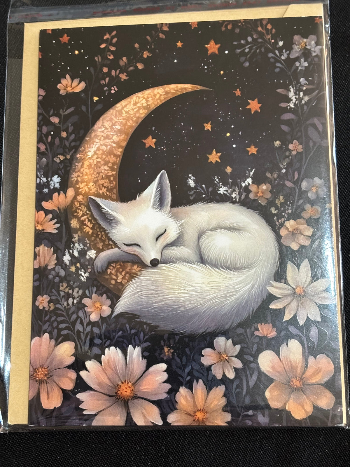 Sleeping Moon Fox – Forest Friends Large Greeting Card