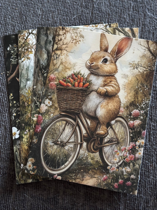 Cottagecore Bunny Art Print Set