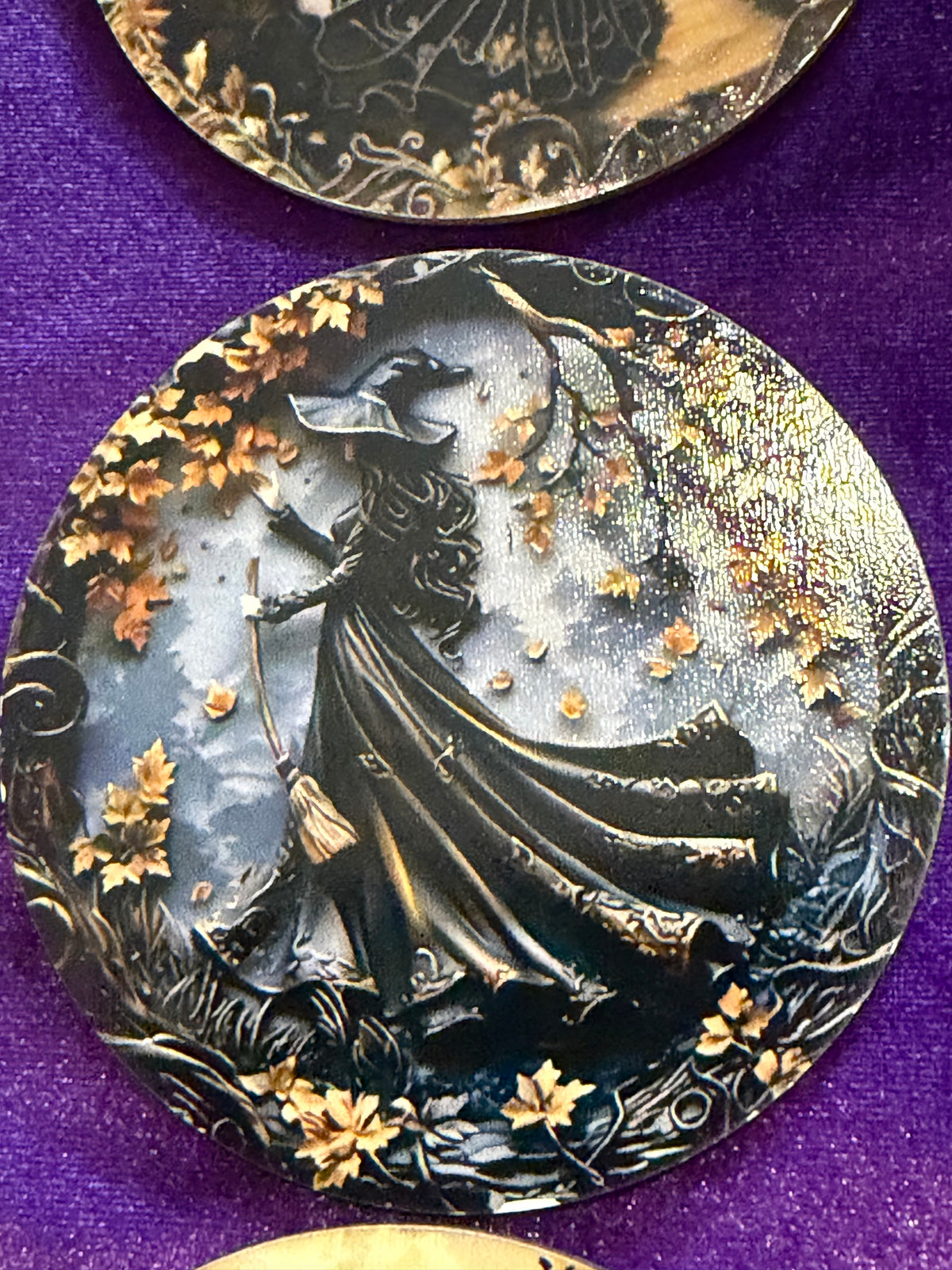 Witches of the Autumn Wood Wooden Coasters – Set of Six