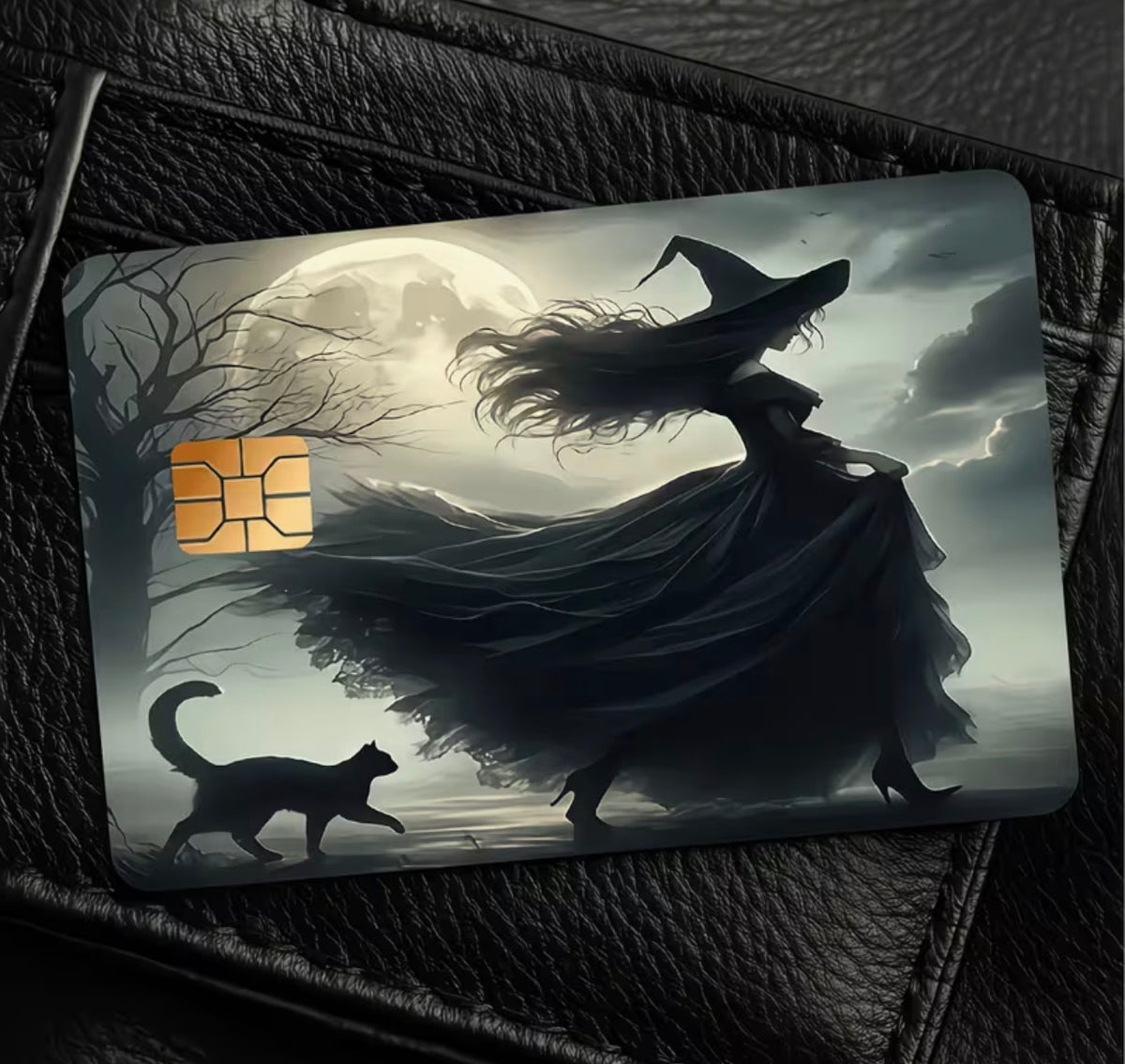 Moonlit Witch & Familiar Bank Card Skin
