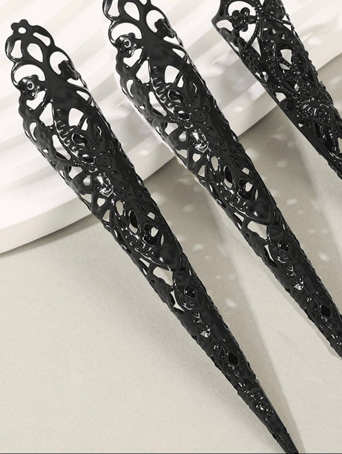 Black Finger Armour – Set of 10