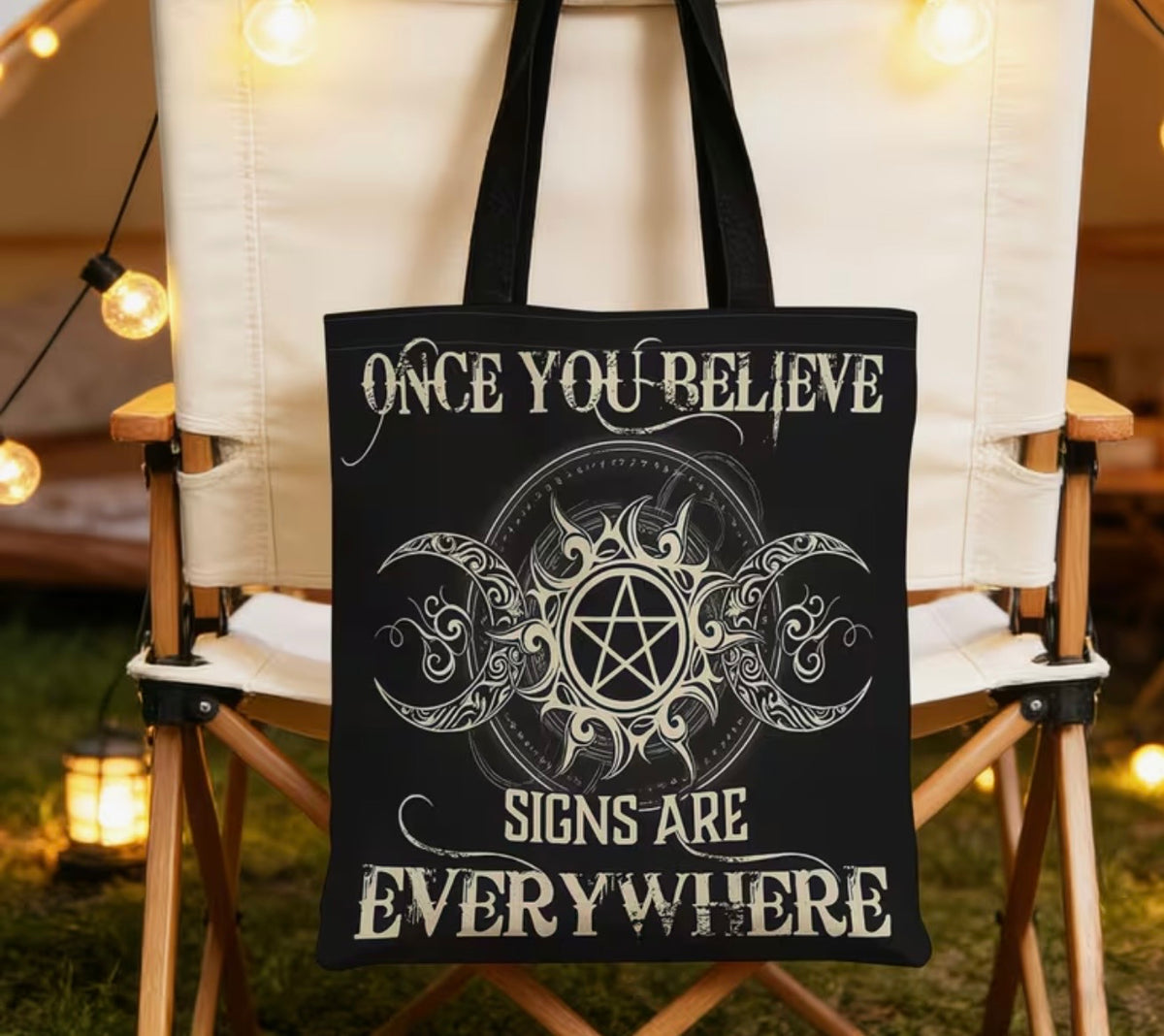 Signs Are Everywhere Celestial Tote Bag