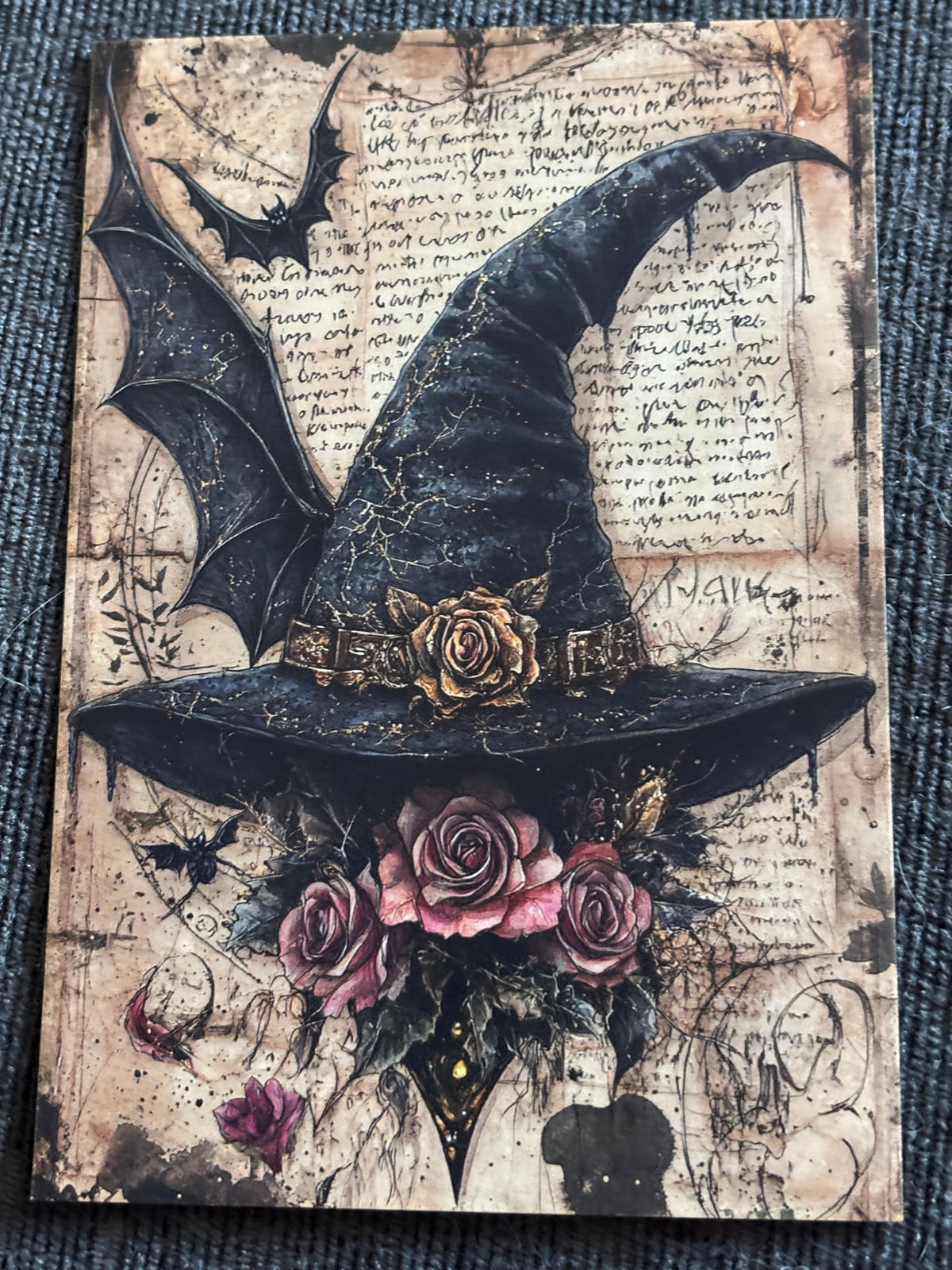 Witch Hat Gothic Mini Art Print Set (4 Pack)