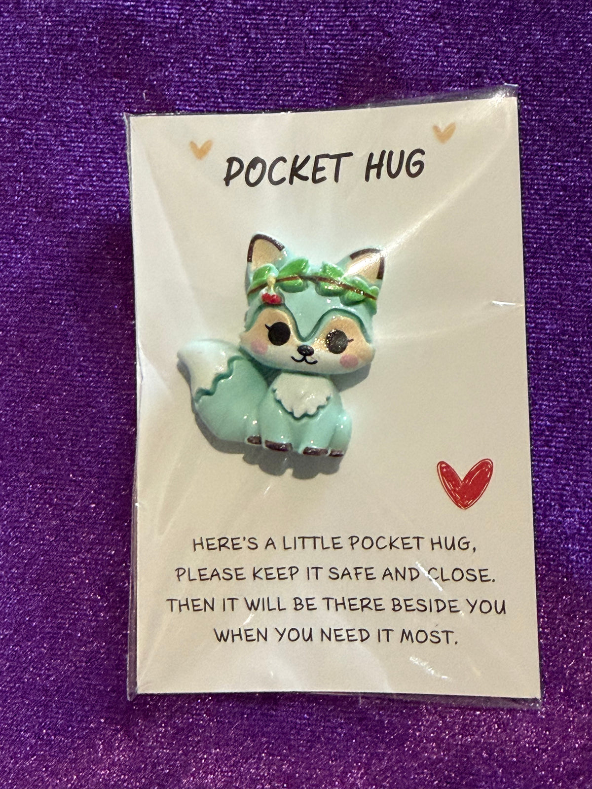 Fox Pocket Hug – Carry a Little Magic Green